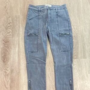 Stylish Gray Zippered Pants